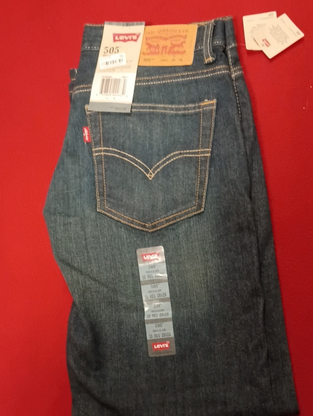 A287 Levi's Straight Leg Men's Jeans in Blue Denim